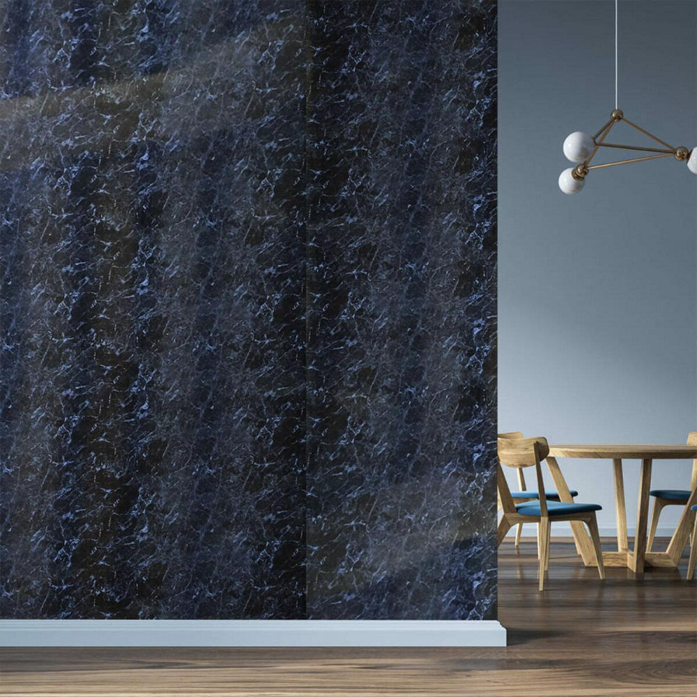 Декоративная ПВХ плита 1,22м х 2,44м х 3мм Черный мрамор SW-00001404 Днепр - изображение 7