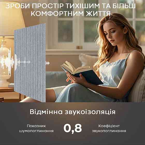 Звукоізоляційна панель 600х600х9мм Сірий граніт SW-00002708 Київ