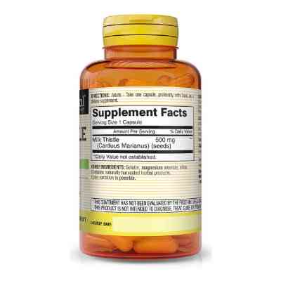 Трави Mason Natural Розторопша 500мг, Milk Thistle, 60 капсул (MAV-11505) Вінниця