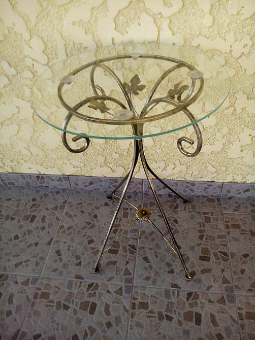 Столик журнальний кований круглий малий M-053 Київ - фото 3