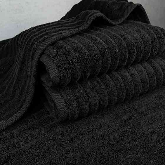Рушник махровий GM Textile 50x90см Преміум якості Зеро Твіст 550г/м2 (Графіт) Суми