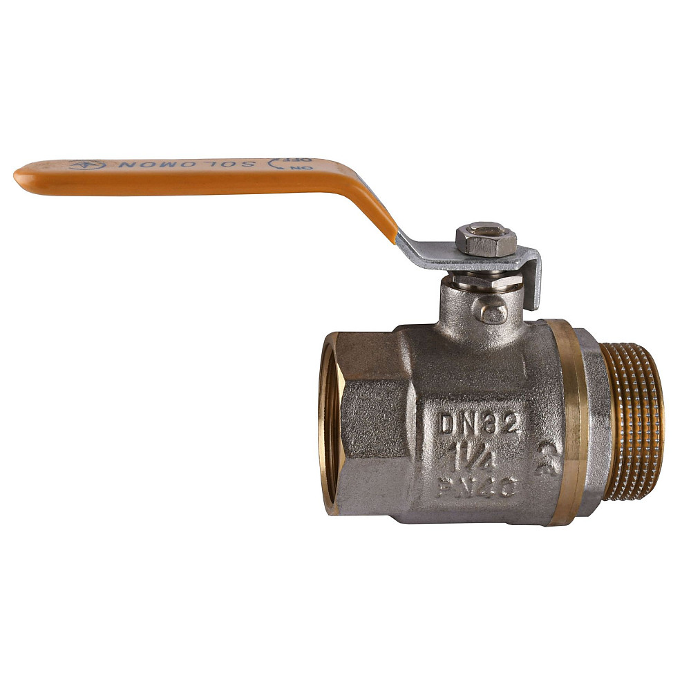 Кран кульовий прямий SOLOMON 1 1/4″ ЗВ ЖР PN40 В1002FM Луцк - изображение 1