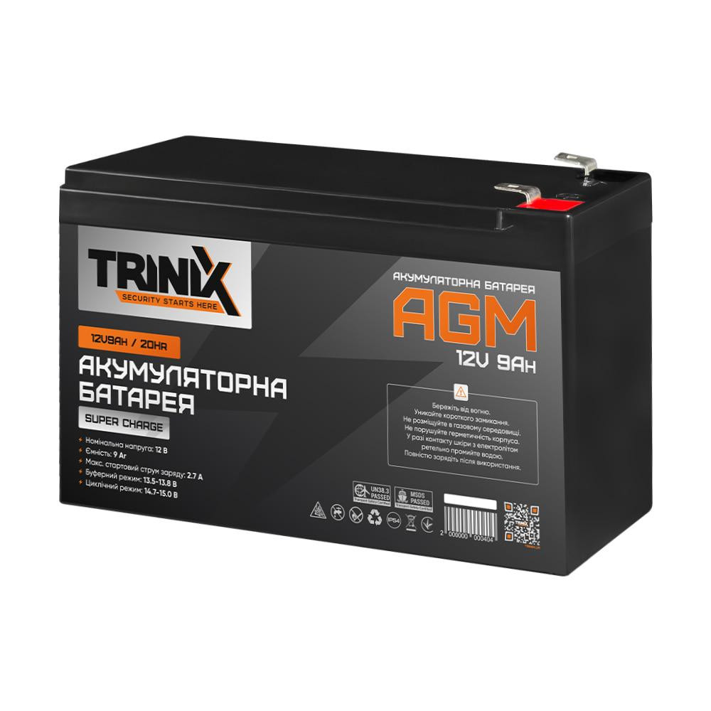 Trinix 12V9Ah/20Hr Super Charge AGM Акумуляторна батарея 12В 9А*год свинцево-кислотна (44-00050) Київ - фото 7