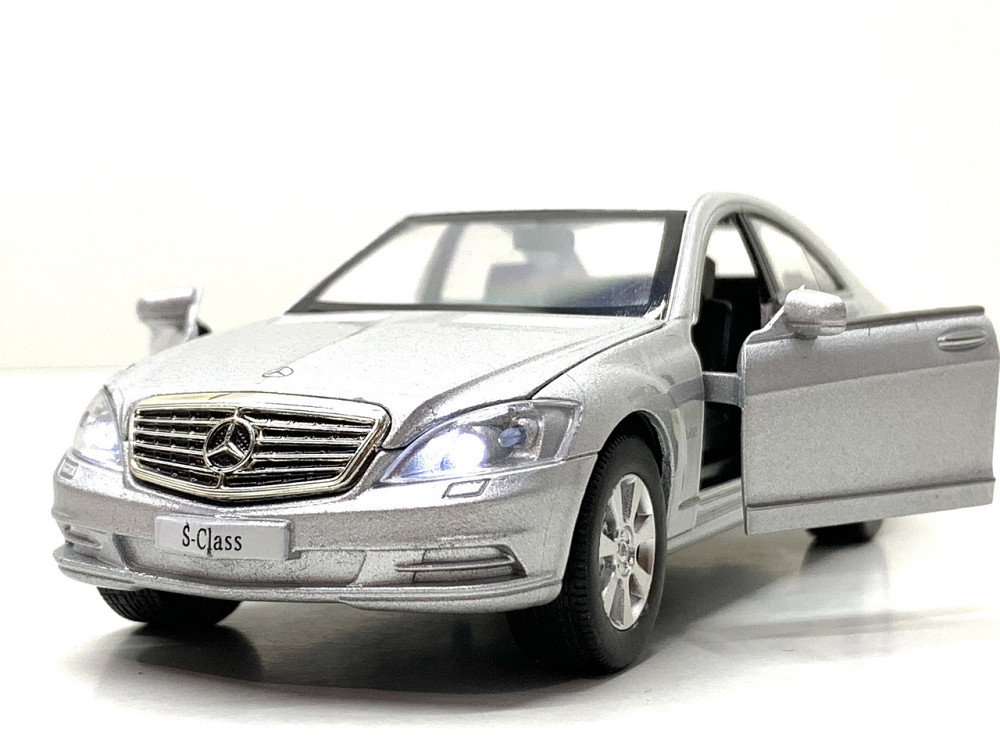 Машина Limo Toy Mercedes S Class інерційна відчиняються двері капот багажник 1:32 Сіра (AS-2705) Чернигов - изображение 10