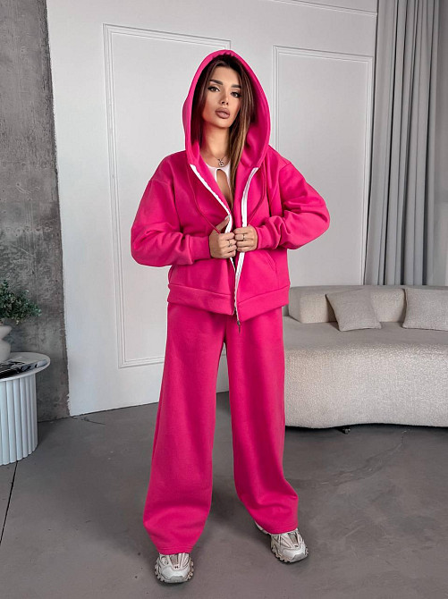 Жіночий теплий костюм з широкими штанами Одеса - фото 5