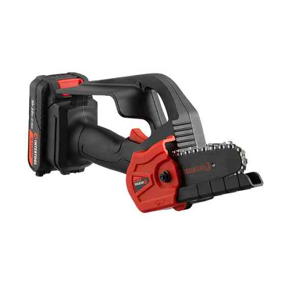 Міні-пилка ланцюгова акумуляторна 20 В, шина 10 см, 4 м/с, Li-ion, 2,0 Ач, ЗП 2А, STORM INTERTOOL WT-9109 Киев