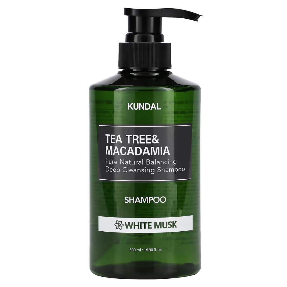 Шампунь с чайным деревом для жирной кожи головы Tea Tree & Macadamia Deep Cleansing Shampoo White Musk Kundal 500 мл Киев - изображение 1