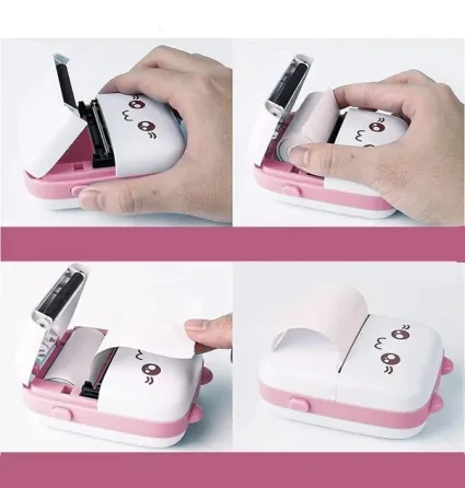 Портативний дитячий Bluetooth принтер Mini printer Mini printer CAT EARS бездротовий з термодруком Одеса