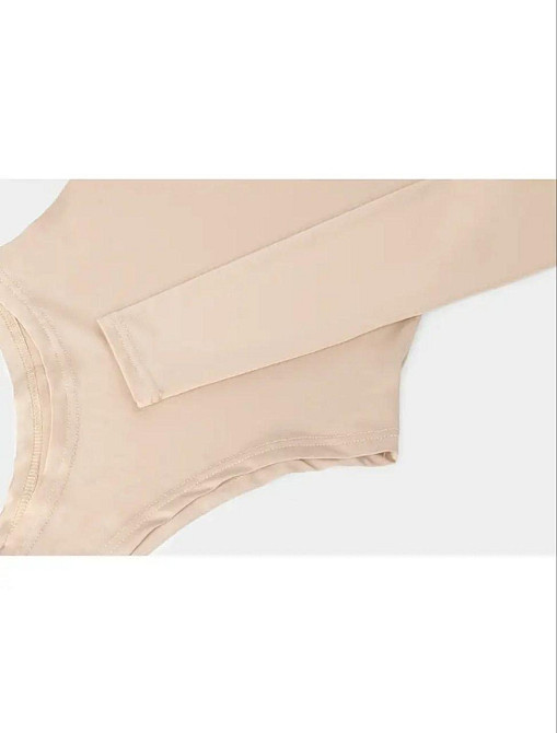 Утягивающее боди с длинным рукавом М бежевый Киев - изображение 3