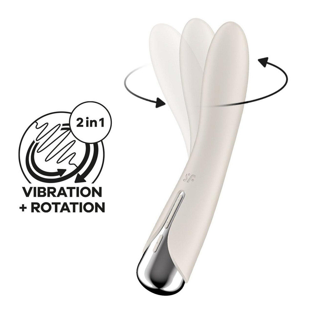 Вібратор точки G з обертанням Satisfyer Spinning Vibe 1 Beige, 2 мотори Sex Aura Київ - фото 1