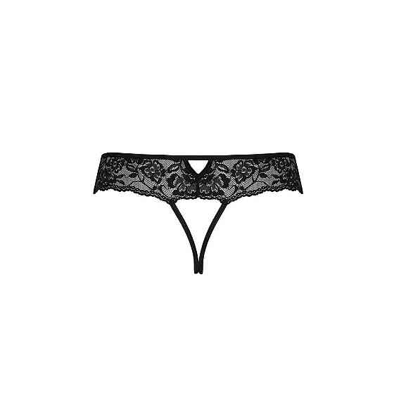 Мереживні стрінги з доступом Passion SENIA THONG S/M, black Sex Aura Київ