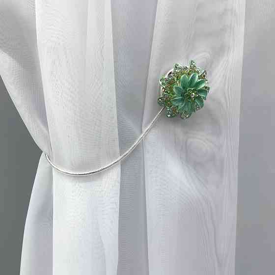 Магніти для штор та гардин "Flowers" набір 2 шт М'ятний (81-219) Київ