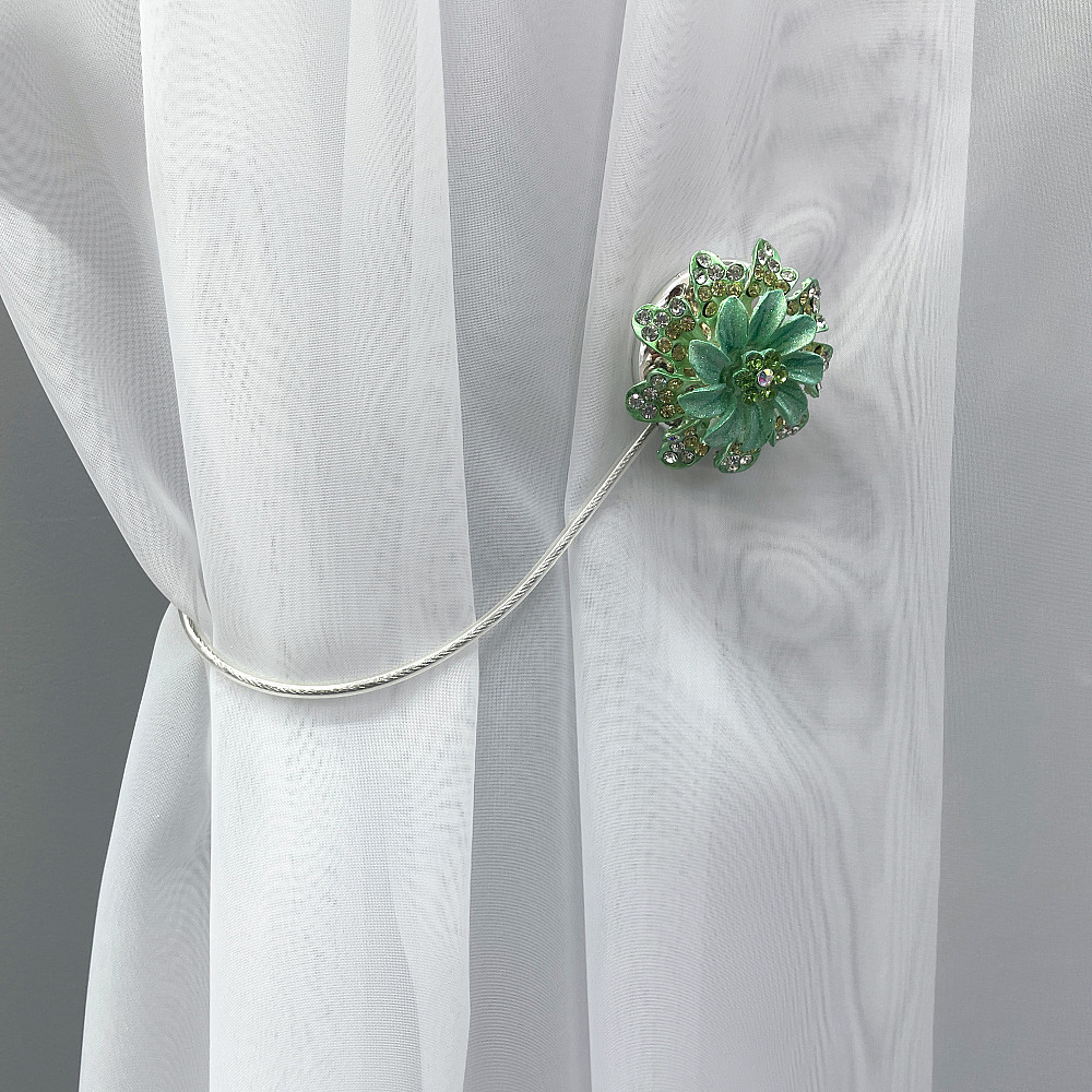 Магніти для штор та гардин "Flowers" набір 2 шт М'ятний (81-219) Київ - фото 3