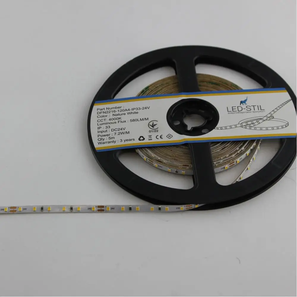 LED-STIL LED стрічка LED-STIL 4000K, 7,2 W, 2216, 120 шт, IP33, 24V, 600LM Коломия - фото 3