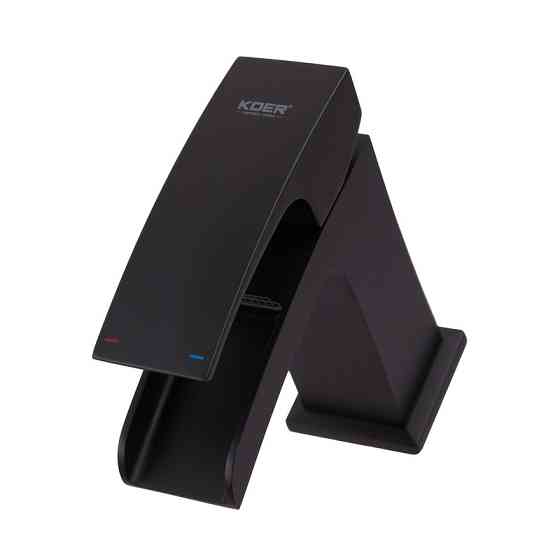 Смеситель для умывальника Koer KB-14007-05 водопад черный KR3447 Харьков