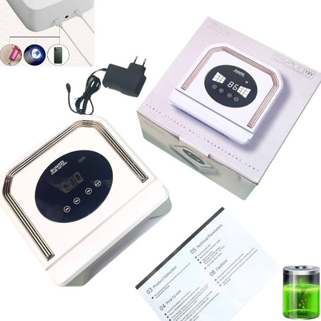 Удобная лампа для сушки гель-лака, УФ лампа для сушки гель лака маникюра sun с таймером QG-63 Львов - изображение 19