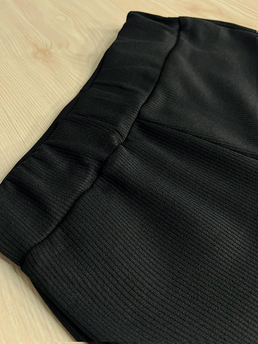 Лосини жіночі Prenses 608 кльош в рубчик з високою талією чорні, чорний, M Київ - фото 11