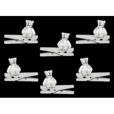 Украшение декоративное Jumi Прищепки Медвежонок 6 шт (5900410681750) Винница - изображение 3