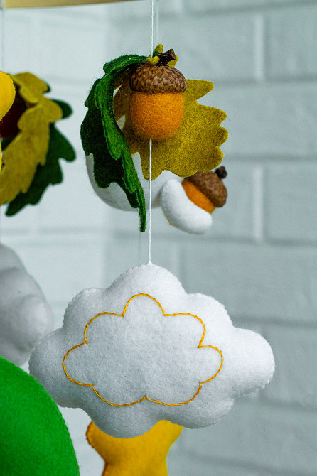 Мобіль на ліжечко для немовлят WoollyFox " Білочка" Київ - фото 7