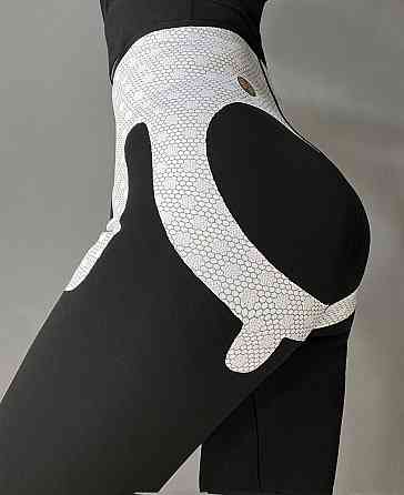 Лосини жіночі Ластівка 730 високий пояс з утяжкою пуш ап чорні, чорний, L Київ