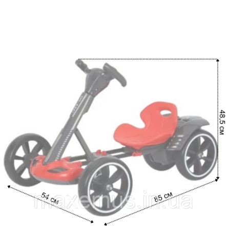 Детский электрокарт с пультом управления мягкими колесами Spoko SP V 1 7 6V 4,5А электрокарт аккумуляторный красный Мостиська