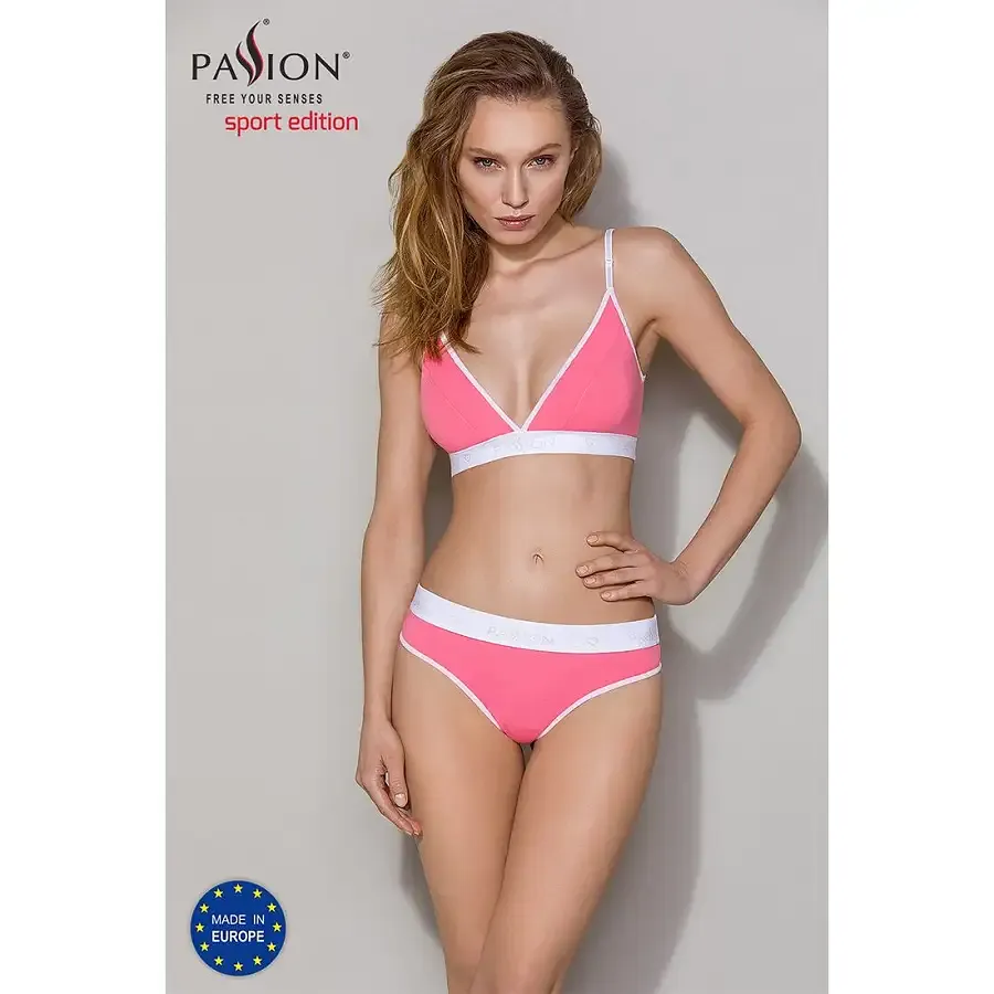 Спортивний топ з подвійними бретелями Passion PS007 TOP M, pink Львів - фото 3