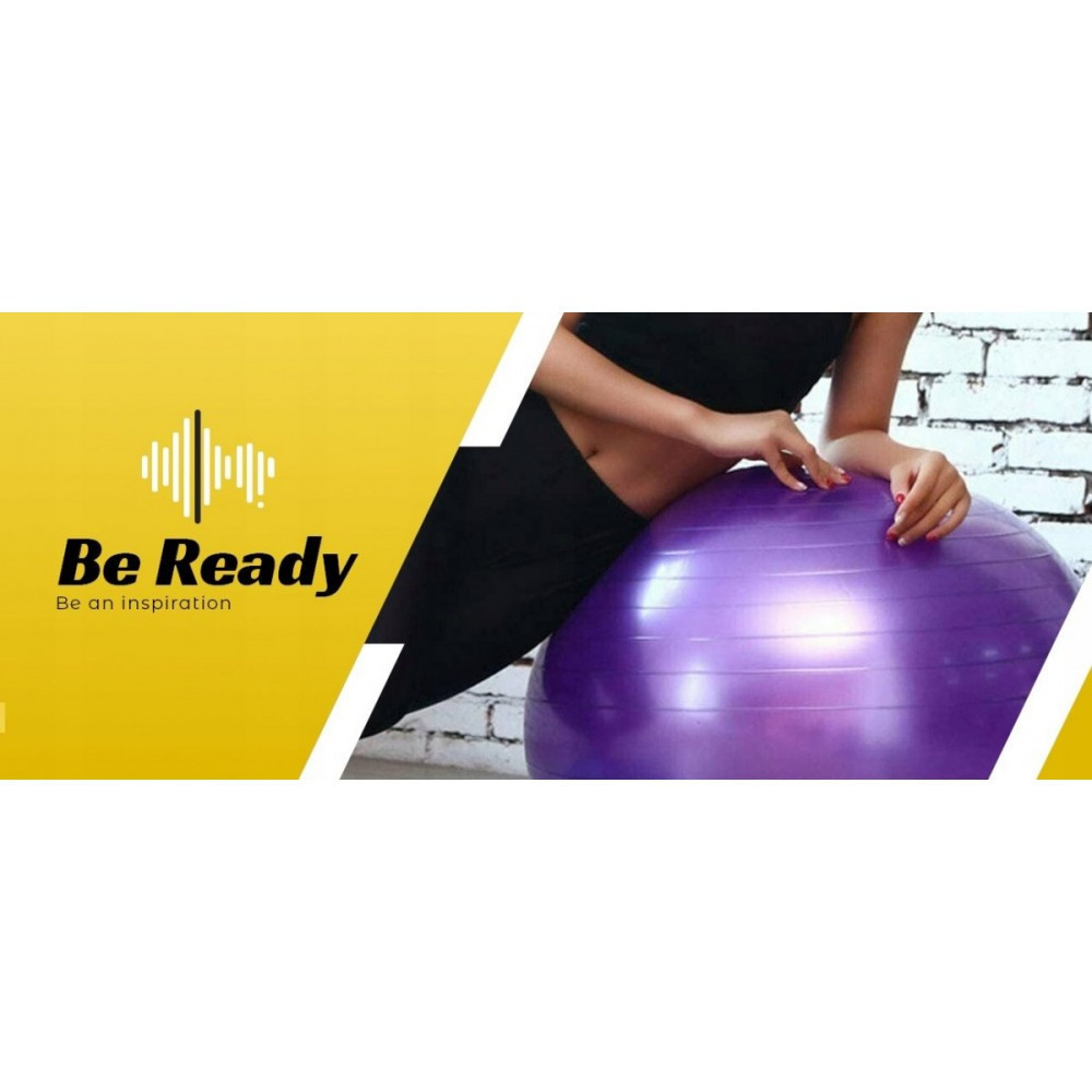 Мяч для фитнеса фитбол гимнастический BE READY 65 см Фиолетовый Киев - изображение 6