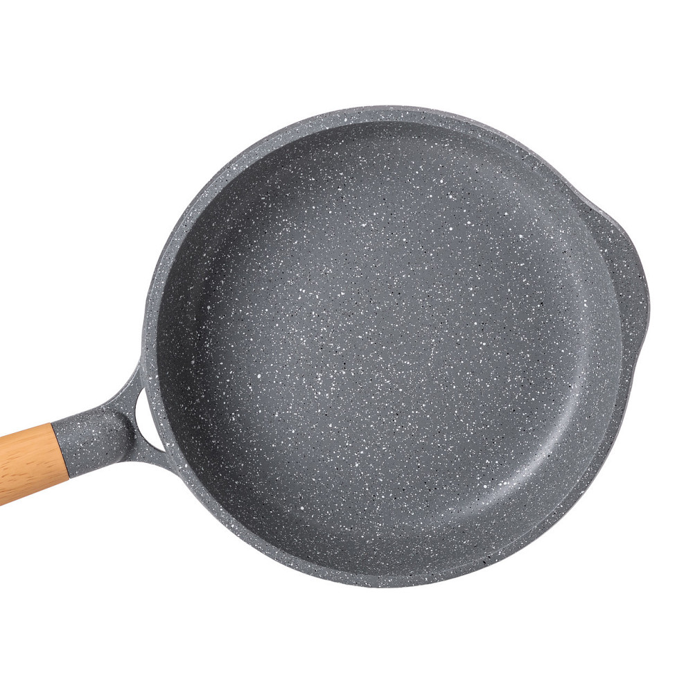 Алюминиевая сковорода 1,8 л с мраморным антипригарным покрытием Ø 24 см серая MGC HP-4-423G Киев - изображение 2