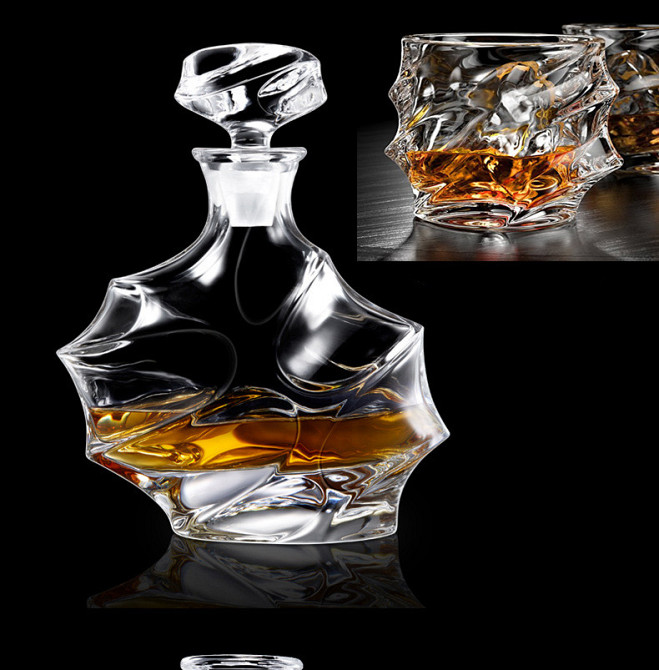 НАБОР Декантер и 6 бокалов, Штоф, Графин для крепких напитков МАССИВНЫЙ Calypso Кременчуг - изображение 2