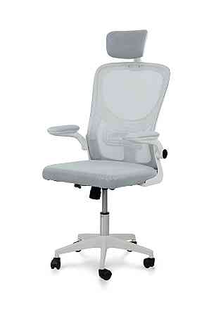 Стілець офісний Тонус, світло-сірий/білий Киев