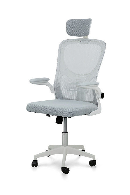 Стілець офісний Тонус, світло-сірий/білий Киев - изображение 1