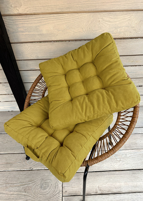 Подушка для стільців (50x50х8 см) Decorator Соро колір гірчичний 84-136 Київ - фото 5