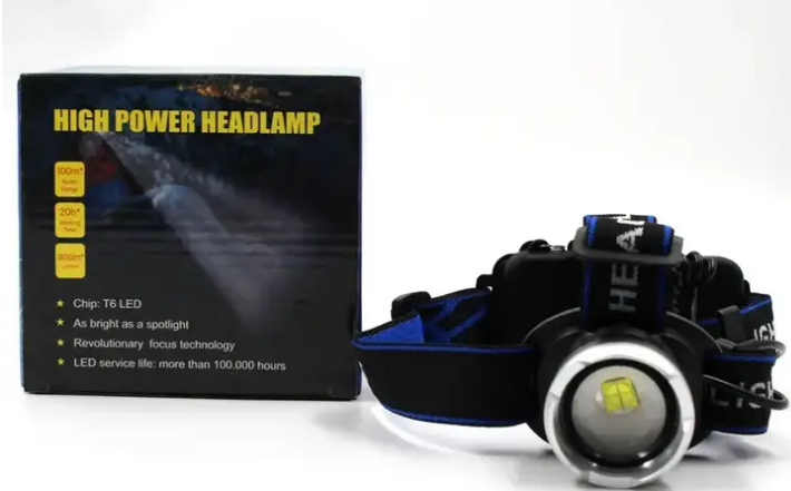 Акумуляторний налобний Ліхтарик BAILONG BL-T24-P50 ДО 20 годин роботи, 1800лм, 2 акумулятори 6809 Одеса - фото 5