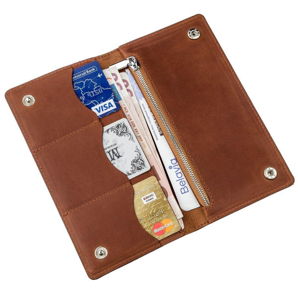 Бумажник мужской вертикальный матовый Рыжий (SHVIGEL) Киев - изображение 2