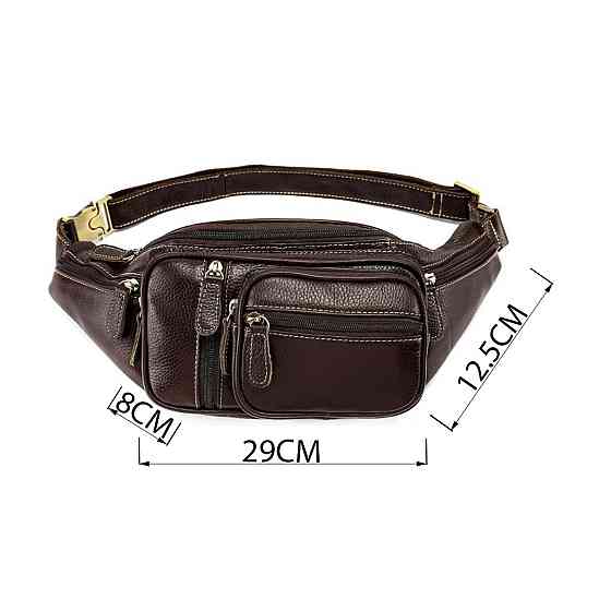 Поясна cумка об'ємна чоловіча Vintage 14860 Коричнева Київ