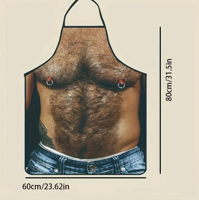 Фартух з приколом з торсом 80 на 60 см різнобарвний Київ - фото 3