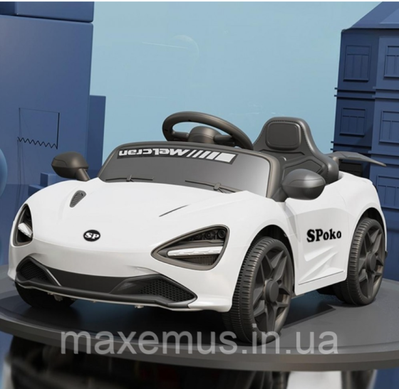 Детский электромобиль с пультом управления SP 720 электромобиль для детей аккумуляторный белый Мостиска