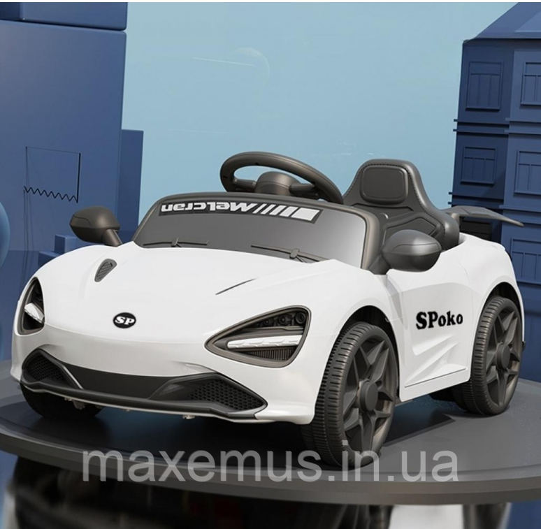 Детский электромобиль с пультом управления SP 720 электромобиль для детей аккумуляторный белый Мостиська - фото 3
