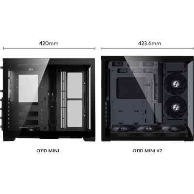 Корпус для ПК Lian Li O11 Dynamic Mini V2, Black (G99.O11DMIV2X.00) Вінниця