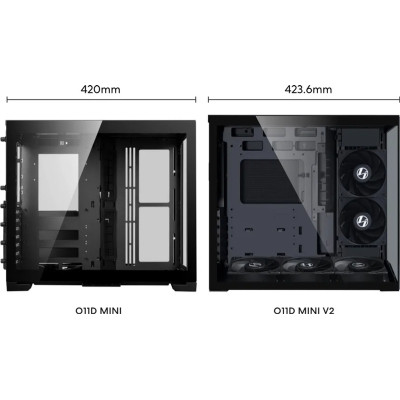 Корпус для ПК Lian Li O11 Dynamic Mini V2, Black (G99.O11DMIV2X.00) Вінниця - фото 2