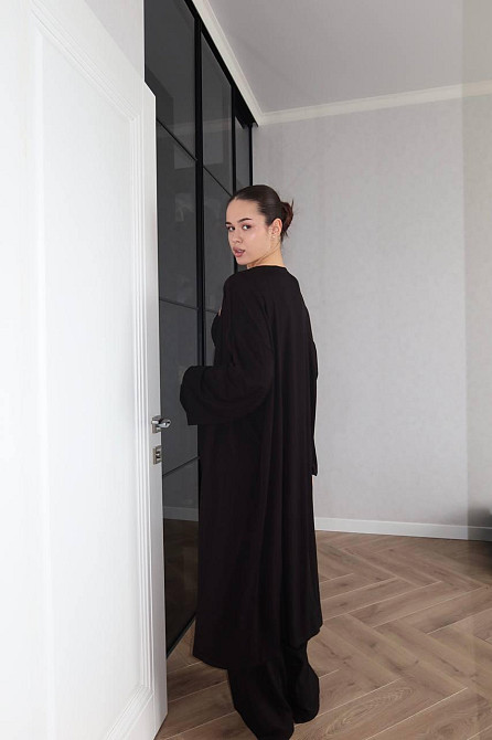 Жіночий базовий костюм трійка: кардиган топ і штани турецька віскоза Одеса - фото 8