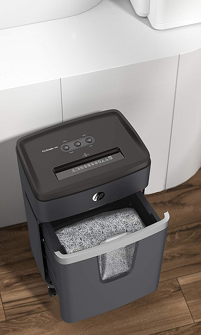 Знищувач документів HP Pro Shredder 12MC, A4, 80g х 12 листів, 2*15, 25 л, P-5 Винница - изображение 5