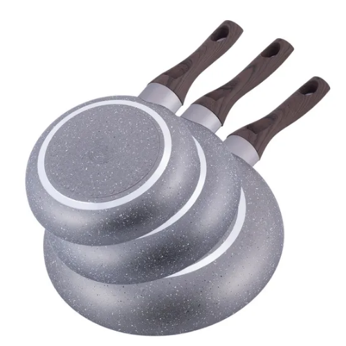 Набір сковорід d20см/24см/28см алюміній а/п Grey marble 4116 KAMILLE Житомир - фото 5