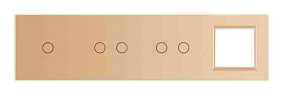 LIVOLO Рамка 4-постова для одного 1-сенсорного, двох 2-сенсорних вимикачів і розетки (1-2-2-0) Коломыя