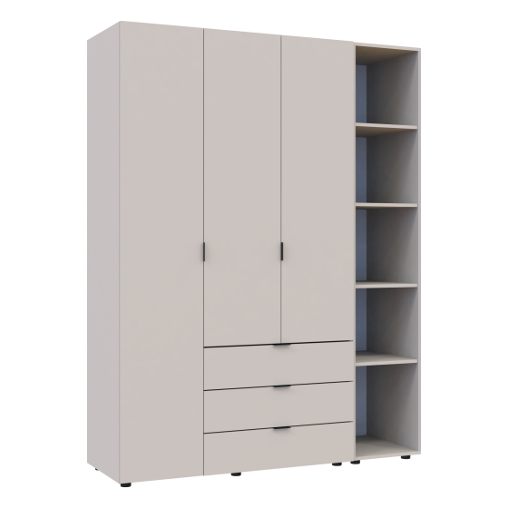 Комплект шаф для одягу Doros Гелар (2 шт.) 154,4х49,5х203,4 см Кашемір (DRS-011256) Львів