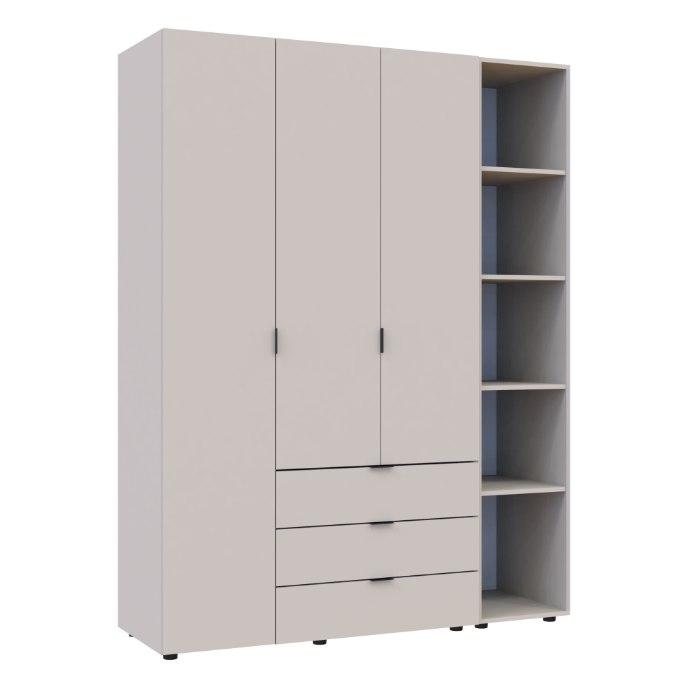 Комплект шкафов для одежды Doros Гелар (2 шт.) 154,4х49,5х203,4 см Кашемир (DRS-011256) Львов - изображение 3