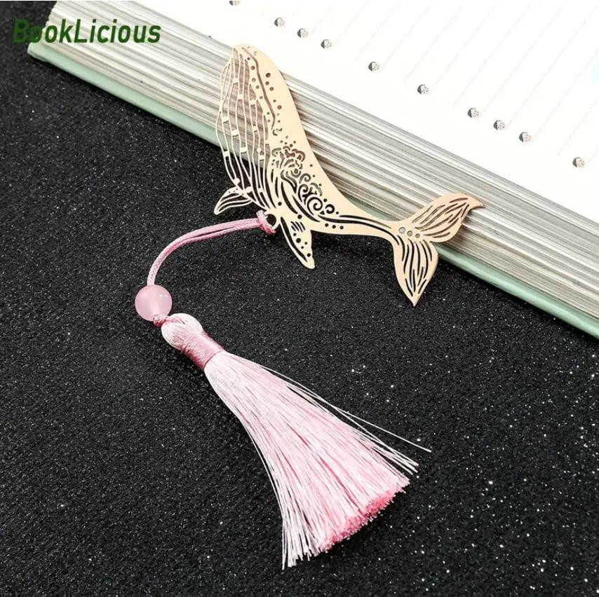 Вінтажна металева закладка Кит з бахромою. ОригІнальна закладка для книжок. Подарунок для книголюбів Київ - фото 4