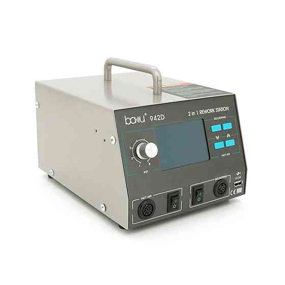 Паяльная станция BAKU BA-942D с цифровой индикацией на фен и на паяльник, DC:110-240V, 4A,700W, 5 кг Киев