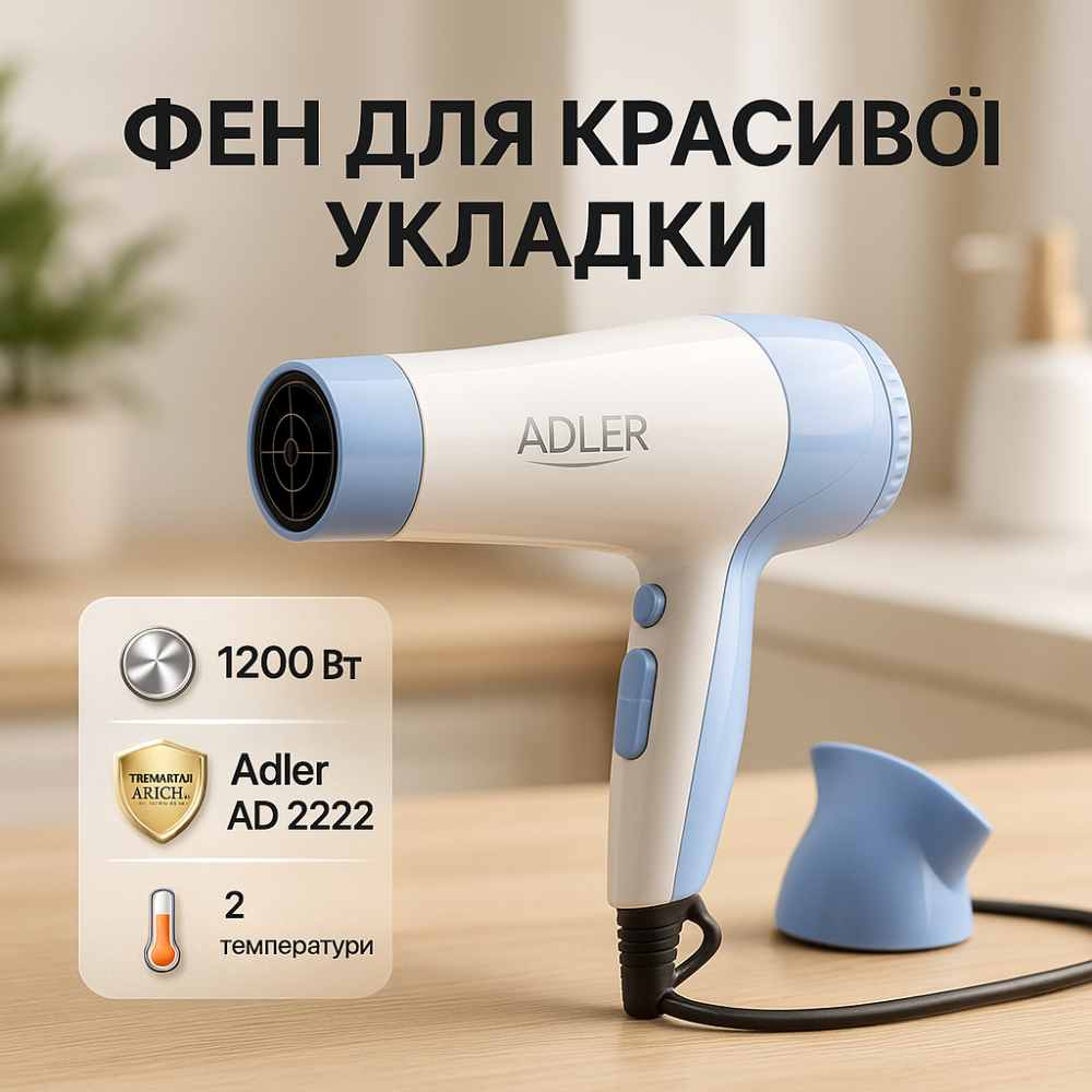 Электрический фен для гладких волос, Фен с ионизацией для укладки Фен-стайлер сушки волос DE-64 Львов - изображение 11