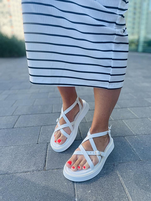 No brend Босоніжки жіночі A-1 білі (літо, шкіра натуральна) (5147) 37р.38р.39р. Коломия - фото 8